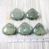 5 Aventurine Hearts Combined Weight of   550  Grams   #7256    Gemstone Hearts