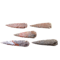 5 Stone Ornamental Spearheads  #8356     Arrowhead