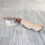 Hair-on Deer Bone Handle Stone Blade Ornamental Knife #4864    Mountain Man Knife