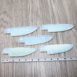 5 Opalite Ornamental Knife Blades  #1964    Mountain Man Knife