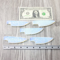 5 Small Opalite Ornamental Knife Blades  #4456    Mountain Man Knife