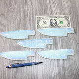 5 Opalite Ornamental Knife Blades  #1964    Mountain Man Knife