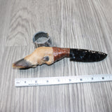 Deer Foot Handle Obsidian Blade Ornamental Knife #1964  Mountain Man Knife