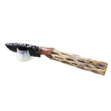 Cholla Cactus Wood Handle Obsidian Blade Ornamental Knife #8656  Mountain Man Knife