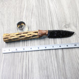 Cholla Cactus Wood Handle Obsidian Blade Ornamental Knife #8656  Mountain Man Knife
