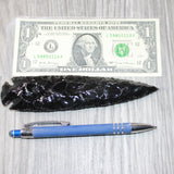 1 Obsidian Ornamental Spearhead  #9064     Arrowhead