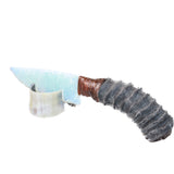 Springbok Horn Handle Opalite Blade Ornamental Knife #6064     Mountain Man Knife