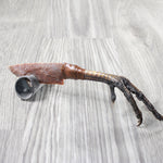 Turkey Foot Handle Stone Blade Ornamental Knife #7656    Mountain Man Knife