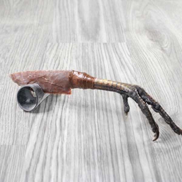 Turkey Foot Handle Stone Blade Ornamental Knife #7656    Mountain Man Knife