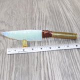 50 Cal Shell Casing Handle Opalite Blade Ornamental Knife #7064     Mountain Man Knife