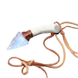 Antler Handle Opalite Blade Knife Necklace  #6064  Mountain Man Necklace