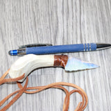 Antler Handle Opalite Blade Knife Necklace  #6064  Mountain Man Necklace