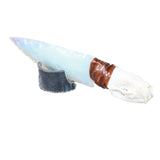 Mink Skull Handle Opalite Blade Ornamental Knife #7064     Mountain Man Knife