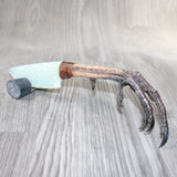 Turkey Foot Handle Opalite Blade Ornamental Knife #9164     Mountain Man Knife