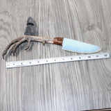 Turkey Foot Handle Opalite Blade Ornamental Knife #9164     Mountain Man Knife