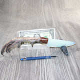 Turkey Foot Handle Opalite Blade Ornamental Knife #9164     Mountain Man Knife