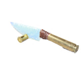 50 Cal Shell Casing Handle Opalite Blade Ornamental Knife #8164     Mountain Man Knife