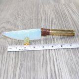 50 Cal Shell Casing Handle Opalite Blade Ornamental Knife #8164     Mountain Man Knife