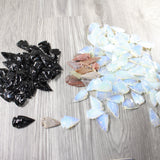 100 Large Opalite, Stone and Obsidian Mix Ornamental Arrowheads  #armory615      Arrowhead