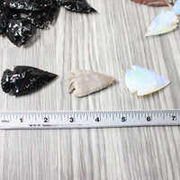 100 Large Opalite, Stone and Obsidian Mix Ornamental Arrowheads  #armory615      Arrowhead