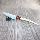 Axis Deer Antler Handle Opalite Blade Ornamental Knife #1264     Mountain Man Knife