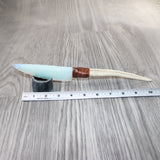 Axis Deer Antler Handle Opalite Blade Ornamental Knife #1264     Mountain Man Knife