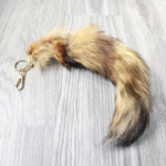 1 Red Fox Tail Key Ring #1656  Taxidermy Keychain Tassel Bag Tag
