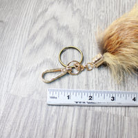 1 Red Fox Tail Key Ring #1656  Taxidermy Keychain Tassel Bag Tag