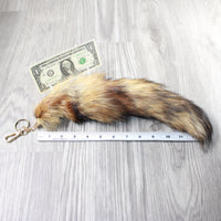 1 Red Fox Tail Key Ring #1656  Taxidermy Keychain Tassel Bag Tag