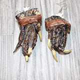 Alligator Feet  Earrings  #6364  Mountain Man Earrings