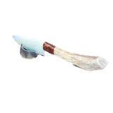 Moose Antler Handle Opalite Blade Ornamental Knife #1364     Mountain Man Knife