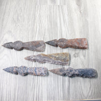5 Stone Ornamental Tomahawk Heads  #1656    Axe Hatchet Ax