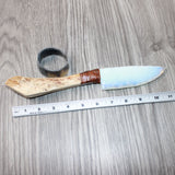 Moose Antler Handle Opalite Blade Ornamental Knife #1364     Mountain Man Knife