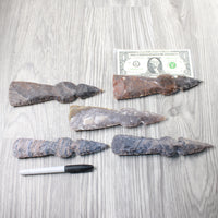 5 Stone Ornamental Tomahawk Heads  #1656    Axe Hatchet Ax
