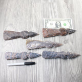 5 Stone Ornamental Tomahawk Heads  #1656    Axe Hatchet Ax
