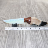 Deer Foot Handle Opalite Blade Ornamental Knife #7364     Mountain Man Knife