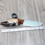 Deer Foot Handle Opalite Blade Ornamental Knife #7364     Mountain Man Knife