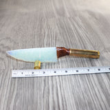 50 Cal Shell Casing Handle Opalite Blade Ornamental Knife #3464     Mountain Man Knife