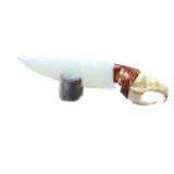 Muskrat Skull Handle Opalite Blade Ornamental Knife #3856     Mountain Man Knife
