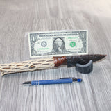 Cholla Cactus Wood Handle Stone Blade Ornamental Knife #4564    Mountain Man Knife