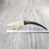 Impala Horn Handle Bone Blade Ornamental Knife #4747 Mountain Man Knife