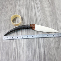 Impala Horn Handle Bone Blade Ornamental Knife #4747 Mountain Man Knife