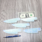 5 Opalite Ornamental Knife Blades  #2564    Mountain Man Knife