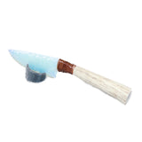 Elk Antler Handle Opalite Blade Ornamental Knife #8564     Mountain Man Knife