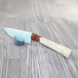 Elk Antler Handle Opalite Blade Ornamental Knife #8564     Mountain Man Knife