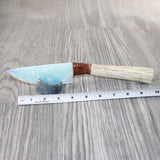 Elk Antler Handle Opalite Blade Ornamental Knife #8564     Mountain Man Knife