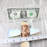 Deer Foot Handle Opalite Head Ornamental Tomahawk #4956    Mountain Man Knife Axe Hatchet