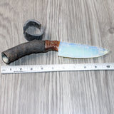 Impala Horn Handle Opalite Blade Ornamental Knife #9664     Mountain Man Knife