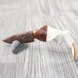 Beaver Jaw Handle Stone Blade Ornamental Knife #1056    Mountain Man Knife