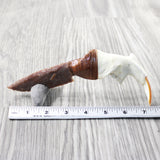Beaver Jaw Handle Stone Blade Ornamental Knife #1056    Mountain Man Knife